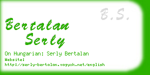bertalan serly business card
